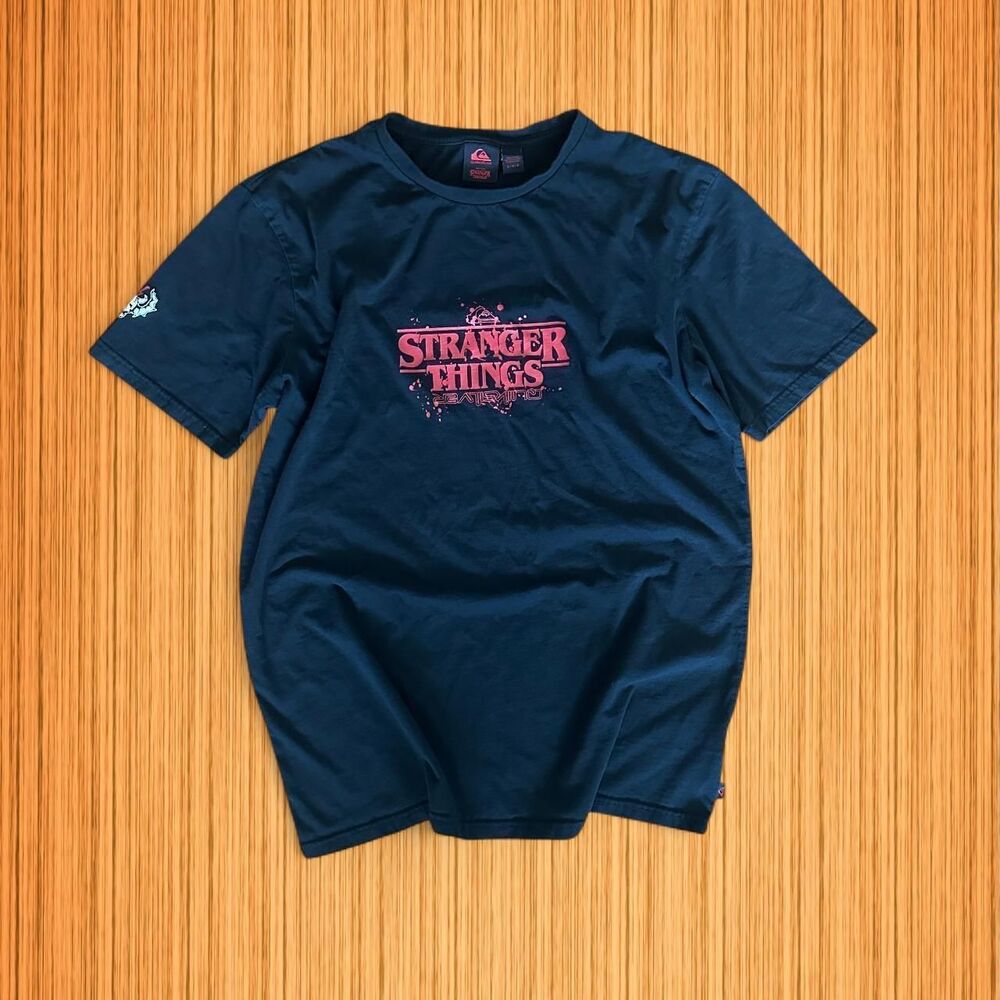 Official Quiksilver x Netflix Stranger Things collaboration graphic T-shirt
